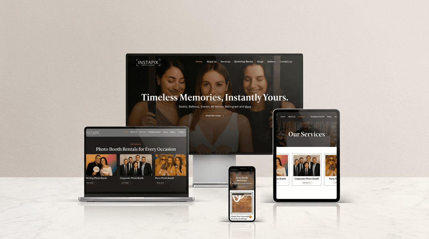 Instapix Photo Booth — Branding & Web Design